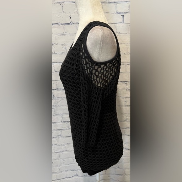 Pete open knit black sweater size medium - Picture 3 of 5